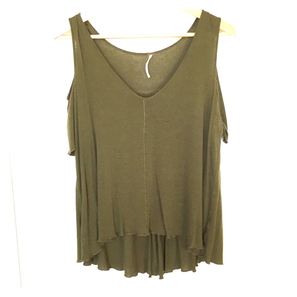 Free People Cold Shoulder Tee S.